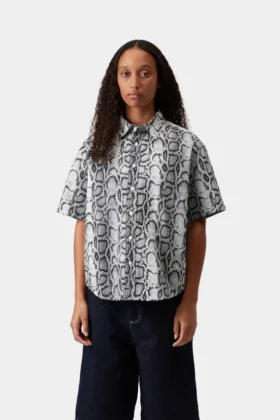 Camisas de manga corta Snake Camo para mujer