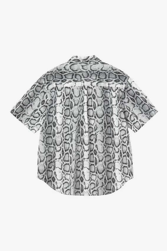 Camisas de manga corta Snake Camo para mujer Camisas de manga corta Snake Camo para mujer