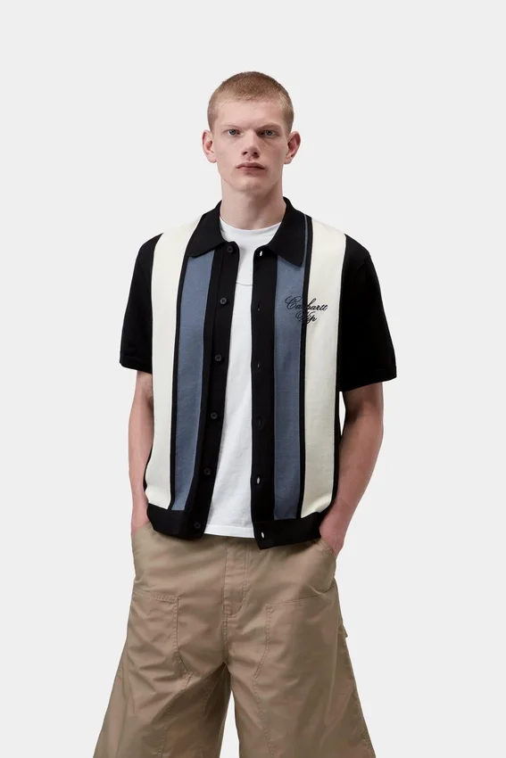 Camisas de punto de manga corta con rayas Mello Camisas de punto de manga corta con rayas Mello