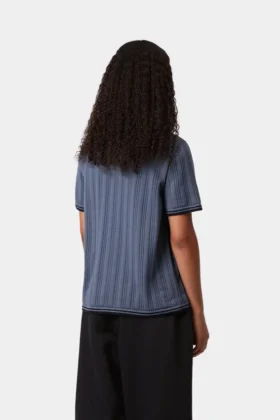 Camisas de punto Ramsey de manga corta para mujer