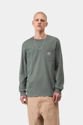 Camiseta de manga larga con bolsillo