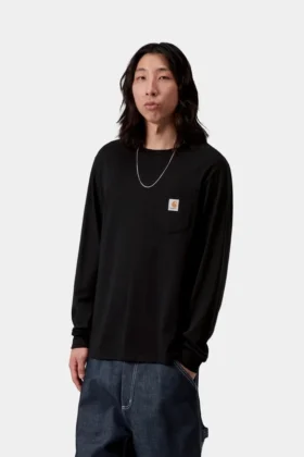Camiseta de manga larga con bolsillo