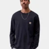 Camiseta de manga larga con bolsillo Camiseta de manga larga con bolsillo