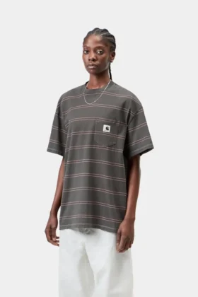 Camiseta de mujer Bert Stripe Pocket