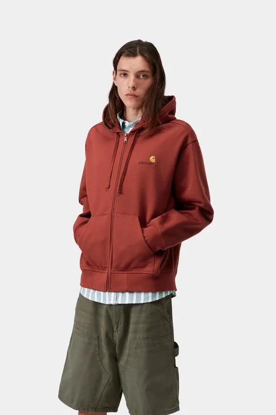 Chaqueta con capucha y letras American Script Chaqueta con capucha y letras American Script
