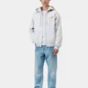 Chaqueta con capucha y letras American Script