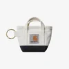 Llavero con bolso tote mini con cremallera superior