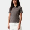 Polo de manga corta Dion Stripe para mujer con pantalones cortos