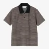 Polo de manga corta Dion Stripe para mujer con pantalones cortos