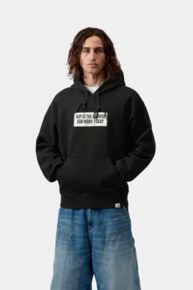 Sudadera con capucha y pegatina