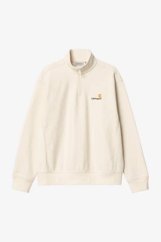 Sudadera con media cremallera y letras American Script Sudadera con media cremallera y letras American Script