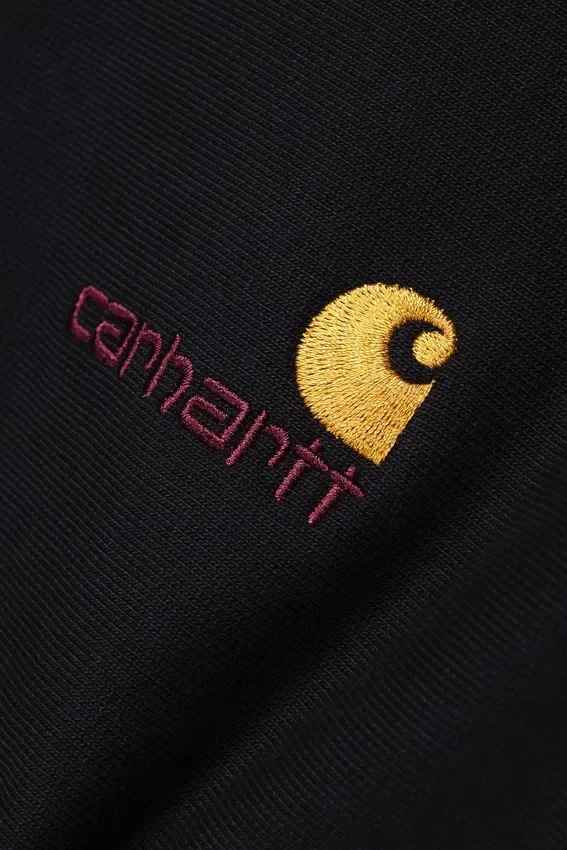 Sudadera con media cremallera y letras American Script Sudadera con media cremallera y letras American Script